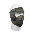 Reversible Woodland Digital Camo/Black Neoprene Face Mask